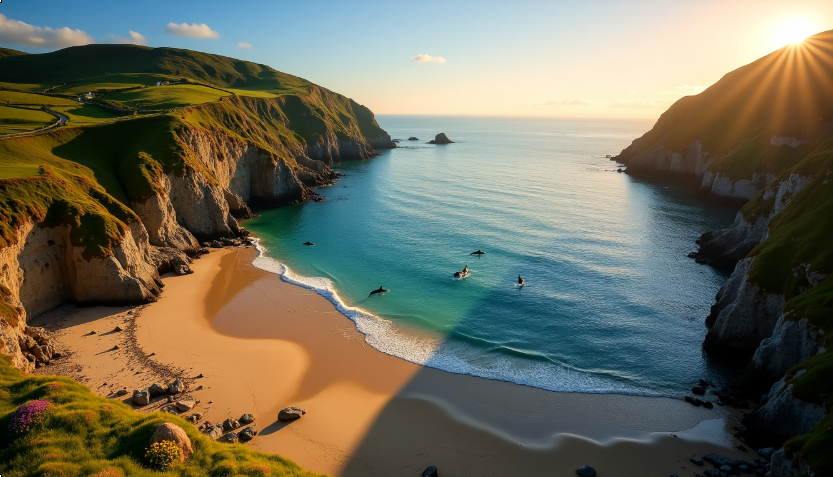 Coastal landscape and beach around <a href=